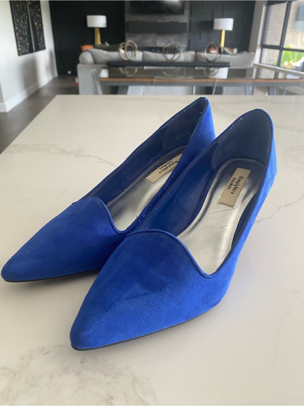 Simply Vera Vera Wang Pointed-Toe Heels in Cobalt Blue